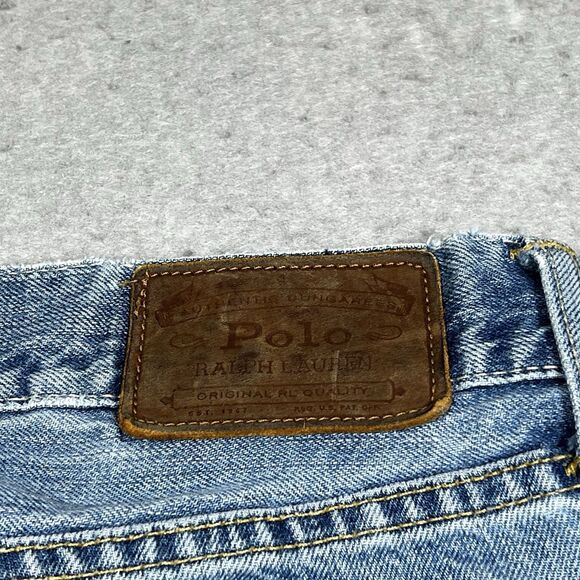 Polo Ralph Lauren Jeans Mens 34x29 Blue Denim Slim Straight Classic RL Red Logo - Picture 9 of 14